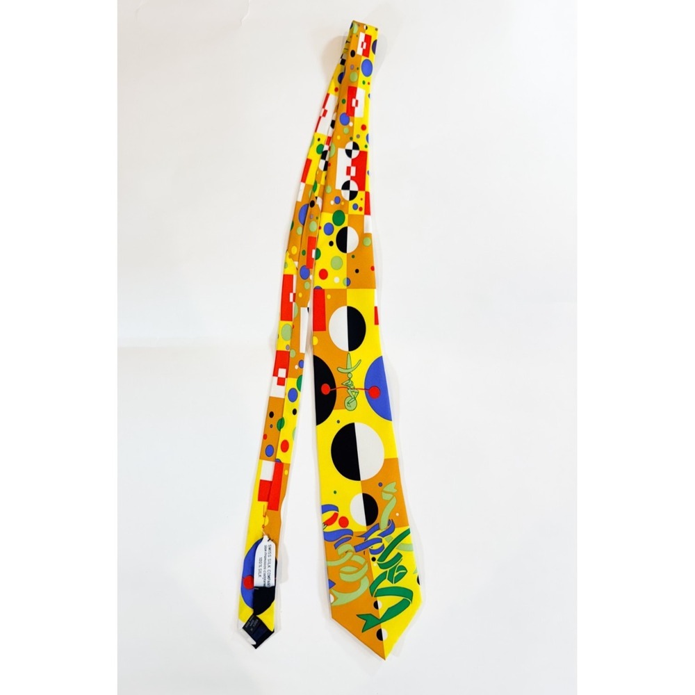 Vtg 2004 CTG Silk Tie "All About Gordon" Sartre Abstract Pop Art Modernist